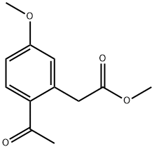 methyl 2-(2-acetyl-5-methoxyphenyl)acetate Struktur