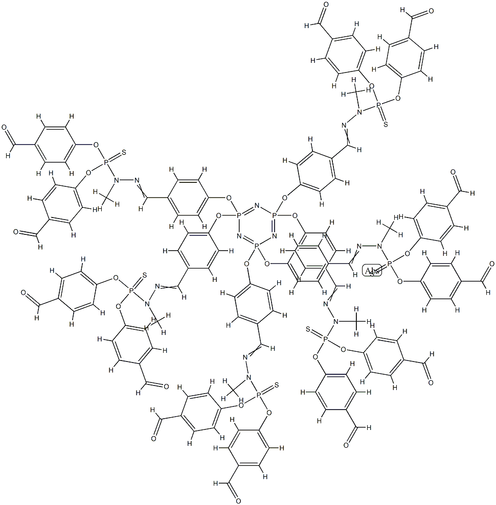 CYCLOTRIPHOSPHAZENE-PMMH-12 DENDRIMER, GENERATION 1.5 Structure