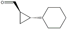 Cyclopropanecarboxaldehyde, 2-cyclohexyl-, (1R,2S)-rel- (9CI) Structure
