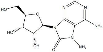 6,7-Diamino-9-β-D-ribofuranosyl-7H-purin-8(9H)-one,19029-68-6,结构式