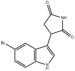 2,5-Pyrrolidinedione, 3-(5-bromo-1H-indol-3-yl)- 化学構造式