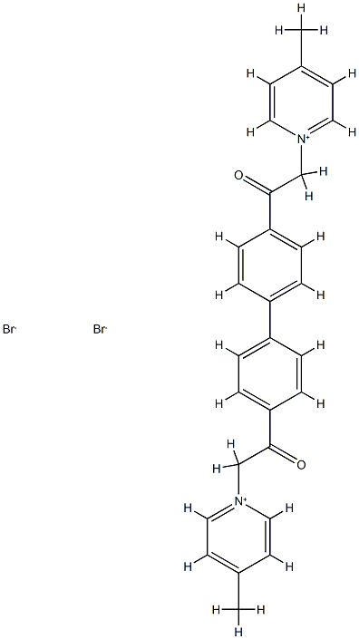 4-Picolinium, 1,1'-(4,4'-biphenylylenebis(2-oxoethylene))di-, dibromide Struktur