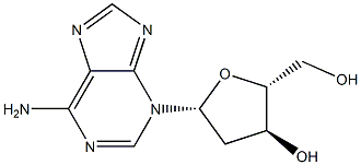 3-(2-Deoxy-β-D-erythro-pentofuranosyl)-3H-purin-6-amine 结构式