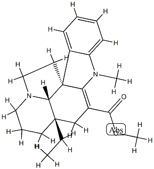 (5α,12β,19α)-2,3-Didehydro-1-methylaspidospermidine-3-carboxylic acid methyl ester Structure