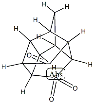Octahydro-1,3,5-ethan[1]yl[2]ylidene-7-oxo-2-thiacyclobuta[cd]pentalene 2,2-dioxide Structure