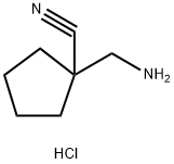 1-(氨基甲基)环戊甲腈盐酸 结构式