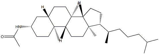 3β-Acetylamino-5α-cholestane,1912-64-7,结构式