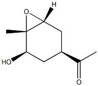 Ethanone, 1-(5-hydroxy-6-methyl-7-oxabicyclo[4.1.0]hept-3-yl)-, [1R- 化学構造式