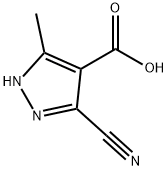 1H-Pyrazole-4-carboxylicacid,3-cyano-5-methyl-(9CI),191419-06-4,结构式