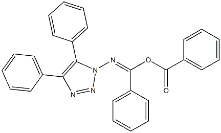 α-[(4,5-ジフェニル-1H-1,2,3-トリアゾール-1-イル)イミノ]ベンゼンメタノールベンゾアート 化学構造式