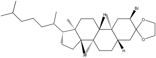 2α-Bromo-5α-cholestan-3-one ethylene acetal Struktur