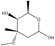 3-C-Methyl-3-O-methyl-2,6-dideoxy-D-xylo-hexopyranose Structure