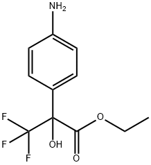 ethyl 2-(4-aminophenyl)-3,3,3-trifluoro-2-hydroxypropanoate Struktur