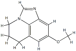 4H-Imidazo[4,5,1-ij]quinoline,5,6-dihydro-8-methoxy-(8CI) 化学構造式