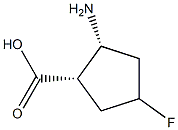 Cyclopentanecarboxylic acid, 2-amino-4-fluoro-, (1R,2S)-rel-[partial]- (9CI) Structure