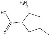 Cyclopentanecarboxylic acid, 2-amino-4-methyl-, (1R,2S)-rel-[partial]- (9CI) Structure