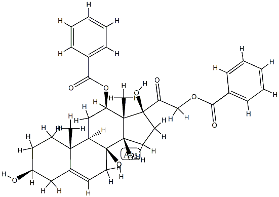 (14β,17S)-3β,8,12β,14,17,21-Hexahydroxypregn-5-en-20-one 12,21-dibenzoate Struktur