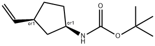 Carbamic acid, [(1R,3S)-3-ethenylcyclopentyl]-, 1,1-dimethylethyl ester, rel- Structure