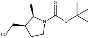 Cis-Tert-Butyl 3-(Hydroxymethyl)-2-Methylpyrrolidine-1-Carboxylate(WX641025) Structure