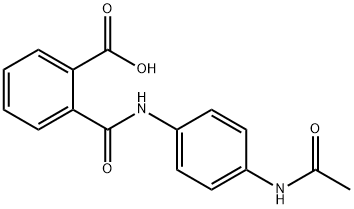 2-{[4-(acetylamino)anilino]carbonyl}benzoic acid 化学構造式