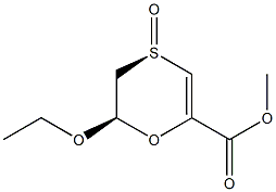 1,4-Oxathiin-2-carboxylicacid,6-ethoxy-5,6-dihydro-,methylester,4-oxide,cis-(9CI) Struktur
