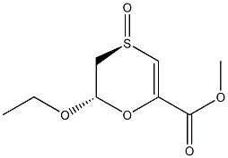 1,4-Oxathiin-2-carboxylicacid,6-ethoxy-5,6-dihydro-,methylester,4-oxide,trans-(9CI) Struktur