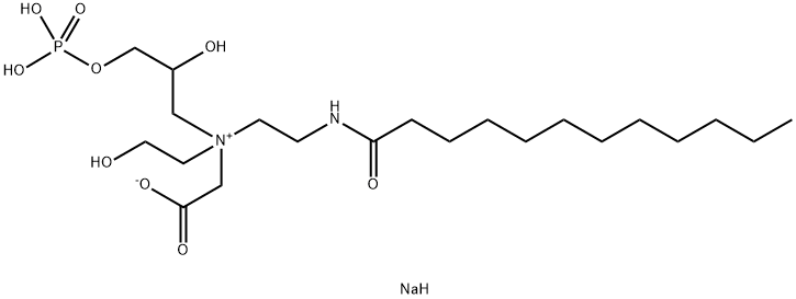 ラウロアンホＰＧ酢酸リン酸Ｎａ 化学構造式
