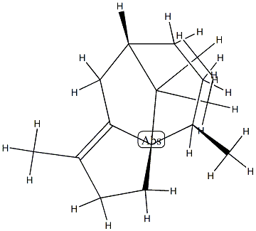 [3aS,(+)]-2,4,5,6,7,8-Hexahydro-1,4α,9,9-tetramethyl-3H-3aα,7α-methanoazulene Struktur