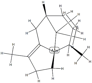 [3aS,(+)]-2,4,5,6,7,8-ヘキサヒドロ-1,4α,9,9-テトラメチル-3H-3aα,7α-メタノアズレン 化学構造式