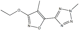 2H-Tetrazole,5-(3-ethoxy-4-methyl-5-isoxazolyl)-2-methyl-(9CI) 化学構造式