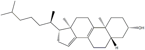5α-Cholesta-8,14-dien-3β-ol,19431-20-0,结构式