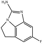 Pyrrolo[1,2,3-cd]benzimidazol-2-amine, 7-fluoro-4,5-dihydro- (9CI) Struktur