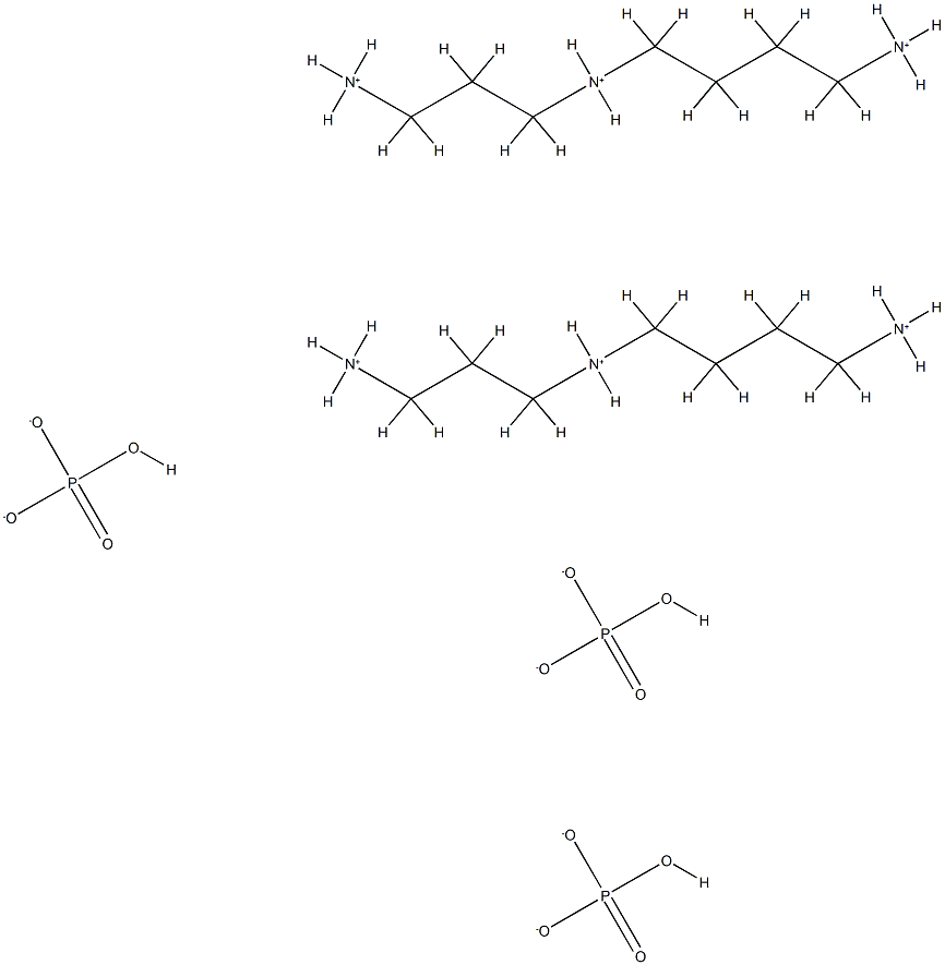 N-(3-アミノプロピル)-1,4-ブタンジアミン/りん酸,(1:x) 化学構造式