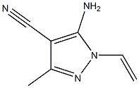 1H-Pyrazole-4-carbonitrile,5-amino-1-ethenyl-3-methyl-(9CI) Structure