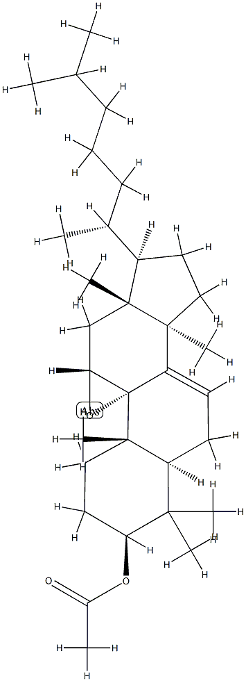 9,11α-Epoxy-5α-lanost-7-en-3β-ol acetate Structure