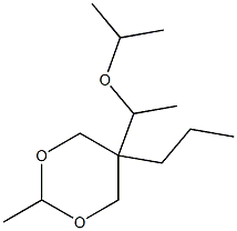 5β-(1-Isopropoxyethyl)-2β-methyl-5α-propyl-1,3-dioxane Structure
