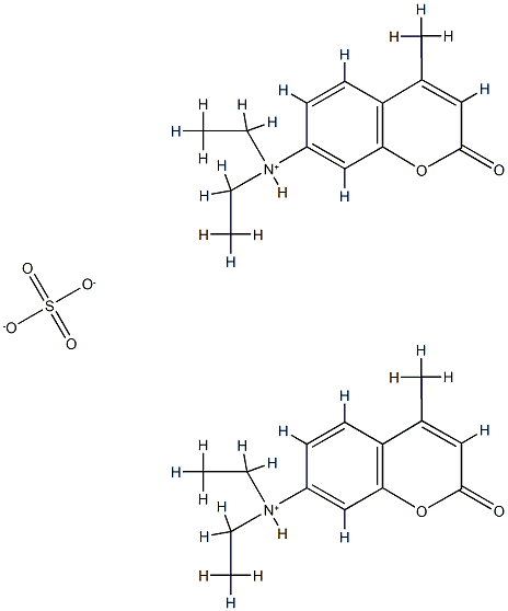 [diethyl(4-methyl-2-oxo-2H-benzopyran-7-yl)]ammonium sulphate (2:1) 结构式