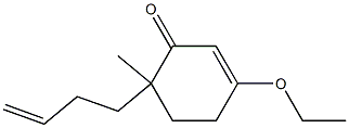 2-Cyclohexen-1-one,6-(3-butenyl)-3-ethoxy-6-methyl-(9CI) 化学構造式