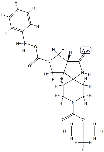 Trans-5-Benzyl 1-Tert-Butyl 3-Oxotetrahydro-2H-Spiro[Piperidine-4,1-Pyrrolo[3,4-C]Pyrrole]-1,5(3H)-Dicarboxylate Structure