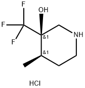 (3R,4R)-4-甲基-3-(三氟甲基)哌啶-3-醇盐酸, 1951444-38-4, 结构式