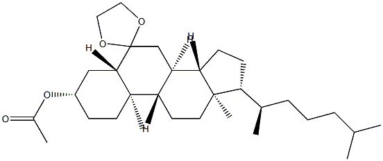 3β-(Acetyloxy)-5α-cholestan-6-one ethylene acetal Structure