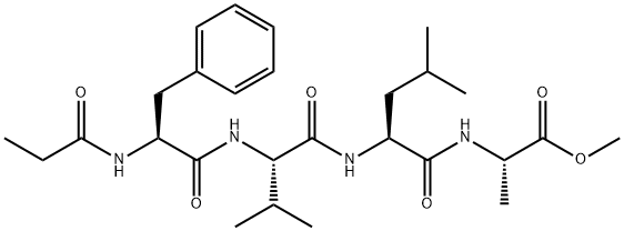 3-Phenyl-N-propionyl-L-Ala-L-Val-L-Leu-L-Ala-OMe Struktur