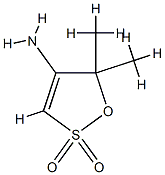 5H-1,2-Oxathiol-4-amine,  5,5-dimethyl-,  2,2-dioxide 化学構造式