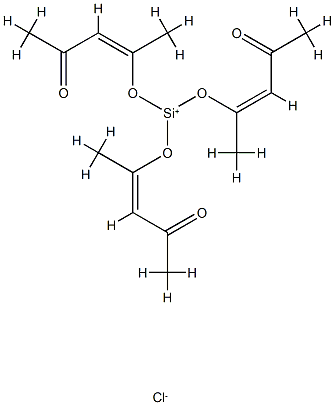 tris(pentane-2,4-dionato-O,O')silicon(1+) chloride 结构式