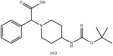 1956306-25-4 2-(4-((叔-丁氧羰基)氨基)哌啶-1-基)-2-苯基乙酸盐酸