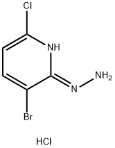 3-溴-6-氯-2-肼基吡啶盐酸 结构式