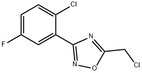3-(2-氯-5-氟苯基)-5-(氯甲基)-1,2,4-噁二唑 结构式