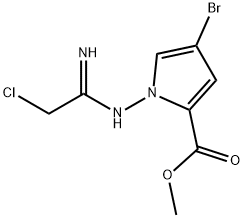 (E)-Methyl 1-((1-Amino-2-Chloroethylidene)Amino)-4-Bromo-1H-Pyrrole-2-Carboxylate(WXC00214) Structure