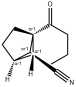 1,3a-Methano-3aH-indene-8-carbonitrile,octahydro-4-oxo-,(1-alpha-,3a-alpha-,7a-bta-,8S*)-(9CI) 化学構造式