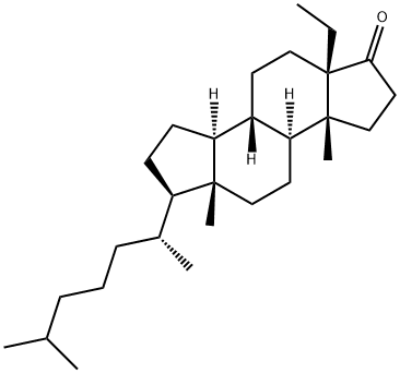 5-エチル-A-ノル-5β-コレスタン-3-オン 化学構造式